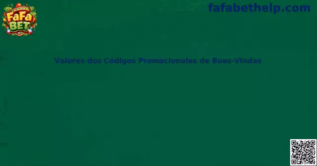 Valores dos Códigos Promocionales de Boas-Vindas y guía de códigos de bienvenida